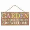 12" Wooden Sign: Garden Welcome