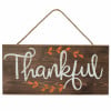 12" Wooden Sign: Thankful