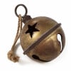 9" Jumbo Jingle Bell: Antique Rustic Gold