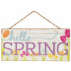 12" Wooden Sign: Hello Spring