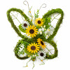 17" Butterfly & Sunflower Grapevine Hanger