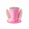 5.5" Bunny Top Hat Ornament: Pink Dipped Sprinkles
