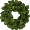 26" Artificial Magnolia Leaf Wreath: Realistic Green