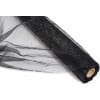 24" Crinkle Sheer Fabric Roll: Black (10 Yards)