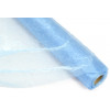 24" Crinkle Sheer Fabric Roll: Light Blue (10 Yards)