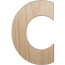 12" Natural Wood Letter C