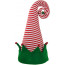 20" Knit Elf Hat: Red & White Stripe